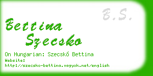 bettina szecsko business card