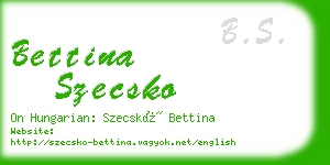 bettina szecsko business card